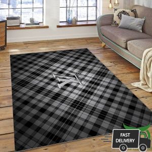 Burberry Ft Louis Vuitton Black And White Checkerboard Pattern Carpet Rug 001