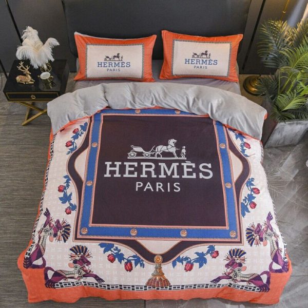 Hermes Paris Luxury Brand Type Bedding Sets 010