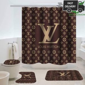 Louis Vuitton Luxury Waterproof House And Room Decoration Shower Window Curtains 009