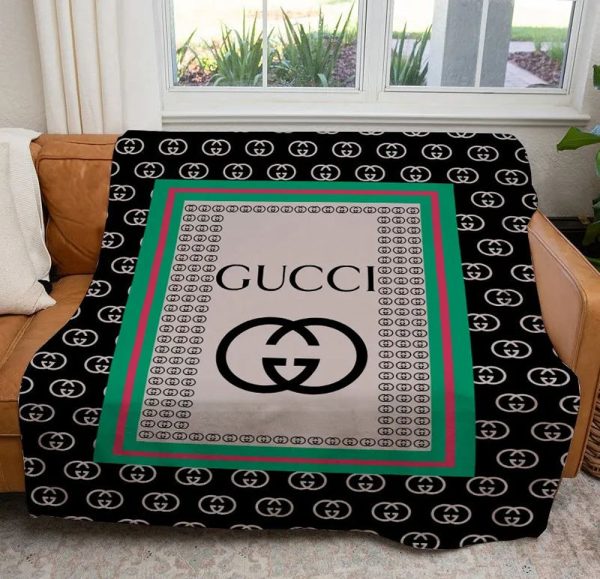 Black & Green Gucci Blanket 006