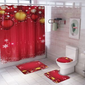 Christmas Shower Curtain Ball Ornament 008