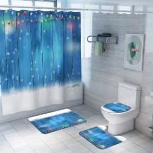 Christmas Shower Curtain Forest Tree 031