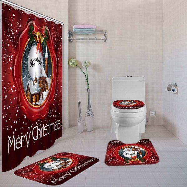 Christmas Shower Curtain Merry Christmas 042