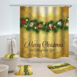 Christmas Shower Curtain Rings Starts 046