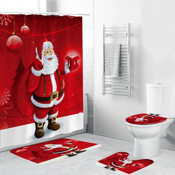 Christmas Shower Curtain Santa Claus 056