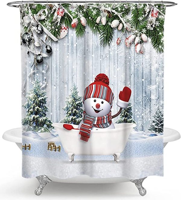 Funny Kids Christmas Shower Curtain 079