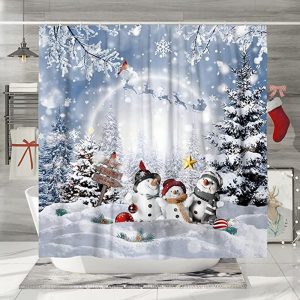 Pine Kids Snowman Shower Curtain 082