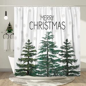 Pine Trees Winter Shower Curtain 083