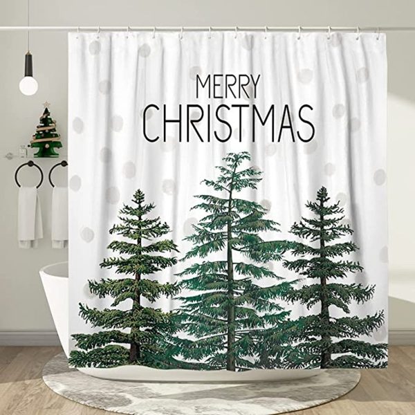 Pine Trees Winter Shower Curtain 083