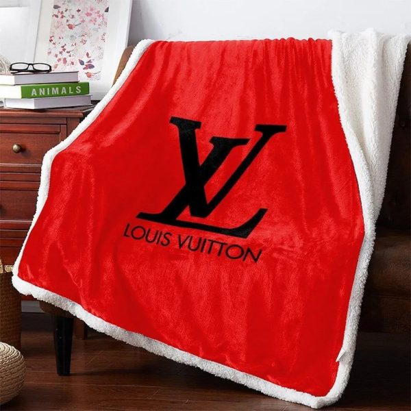 Red Louis Vuitton Blanket 047