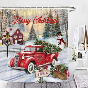 Red Truck Shower Curtain 092