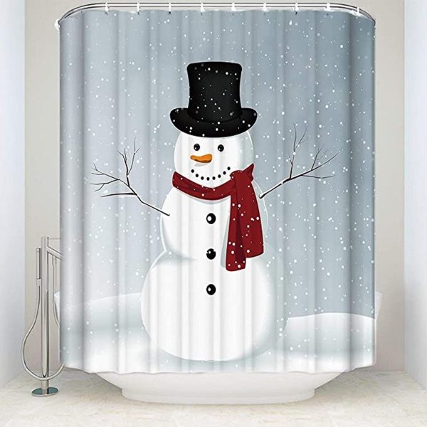 Snowman Shower Curtain 097